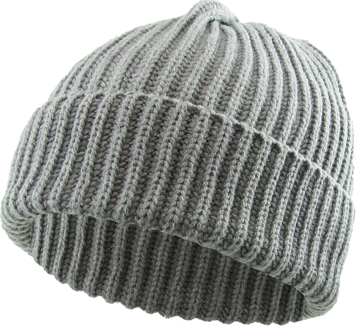 Light Gray cuffed beanie product view